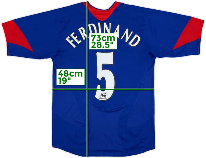 2005-06 Manchester United Away Shirt Ferdinand #5 - 7/10 - (S)