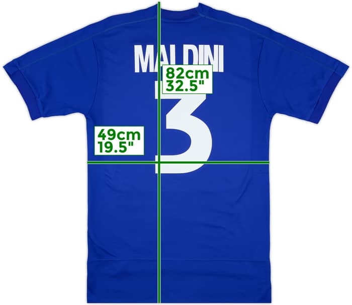 1998-99 Italy Home Shirt Maldini #3 - 9/10 - (M)