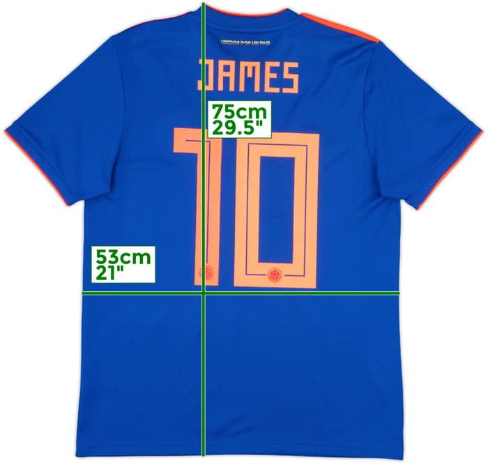 2018-19 Colombia Away Shirt James #10 - 7/10 - (M)