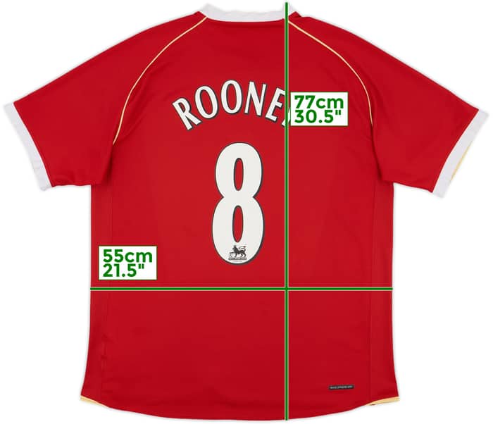 2006-07 Manchester United Home Shirt Rooney #8 - 8/10 - (L)