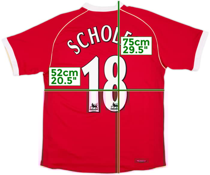 2006-07 Manchester United Home Shirt Scholes #18 - 8/10 - (M)