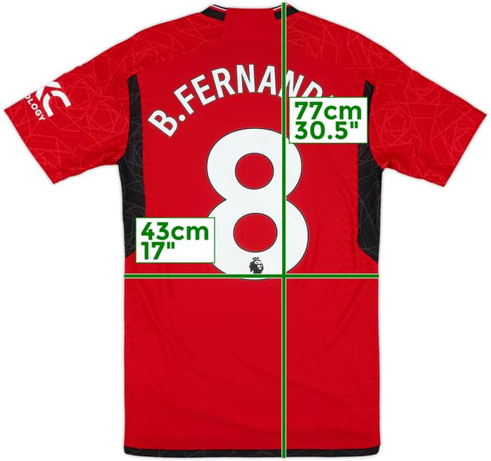 2023-24 Manchester United Authentic Home Shirt B.Fernandes #8 - 10/10 - (S)