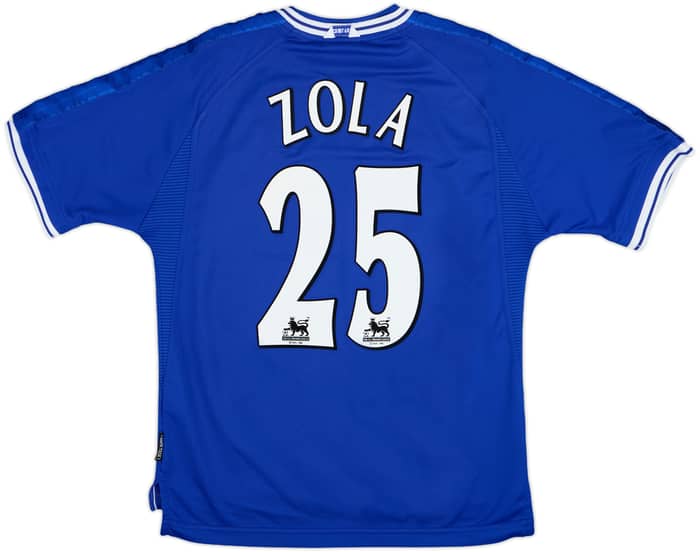 1999-01 Chelsea Home Shirt Zola #25 - 8/10 - (M)