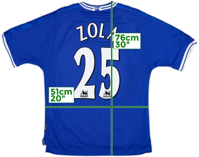 1999-01 Chelsea Home Shirt Zola #25 - 8/10 - (M)