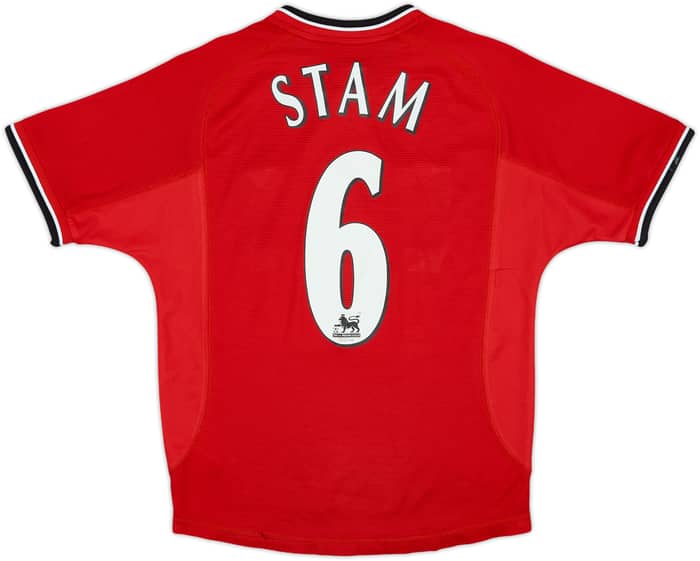 2000-02 Manchester United Home Shirt Stam #6 - 7/10 - (M.Boys)