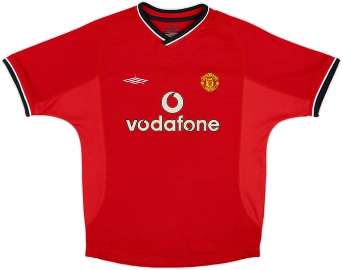 2000-02 Manchester United Home Shirt Stam #6 - 7/10 - (M.Boys)