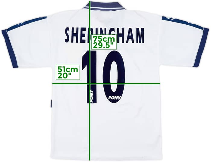 1995-97 Tottenham Home Shirt Sheringham #10 - 9/10 - (M)