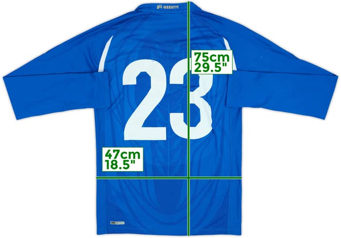 2010-12 Italy Player Issue Home L/S Shirt #23 (L)