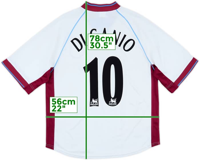 1998-99 West Ham Away Shirt Di Canio #10 - 8/10 - (L)