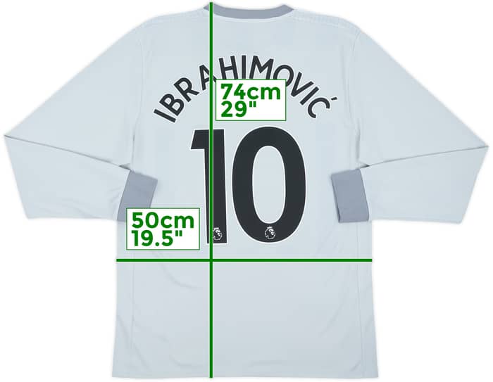 2017-18 Manchester United Third L/S Shirt Ibrahimovic #10 - 10/10 - (M)
