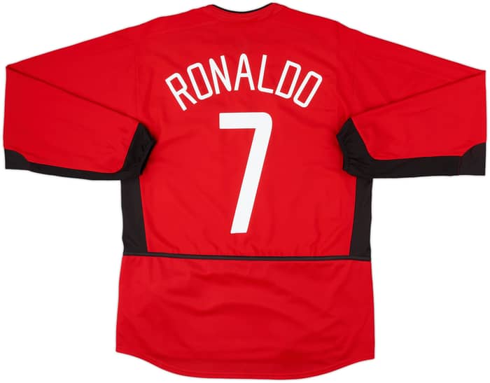 2002-04 Manchester United Home L/S Shirt Ronaldo #7 - 10/10 - (M)