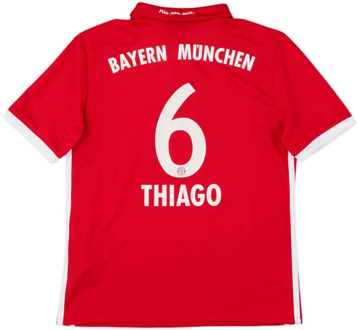 2016-17 Bayern Munich Home Shirt Thiago #6 - 8/10 - (M.Boys)