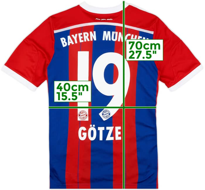 2014-15 Bayern Munich Home Shirt Gotze #19 - 8/10 - (XL.Boys)