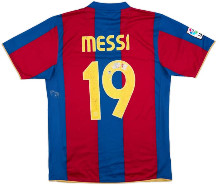 2007-08 Barcelona Home Shirt Messi #19 - 5/10 - (M)