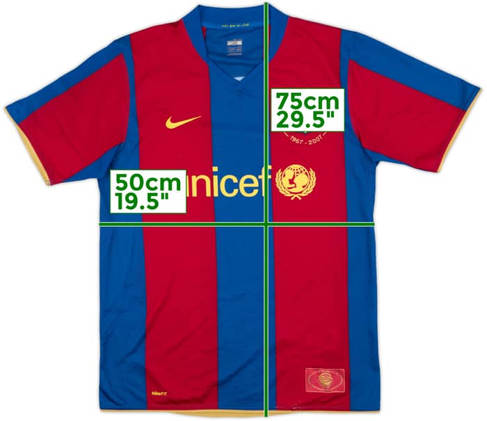 2007-08 Barcelona Home Shirt Messi #19 - 5/10 - (M)