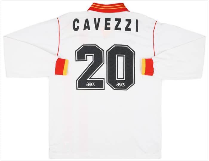 1996-97 Lecce Match Issue Away L/S Shirt Cavezzi #20