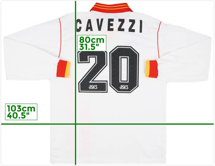 1996-97 Lecce Match Issue Away L/S Shirt Cavezzi #20