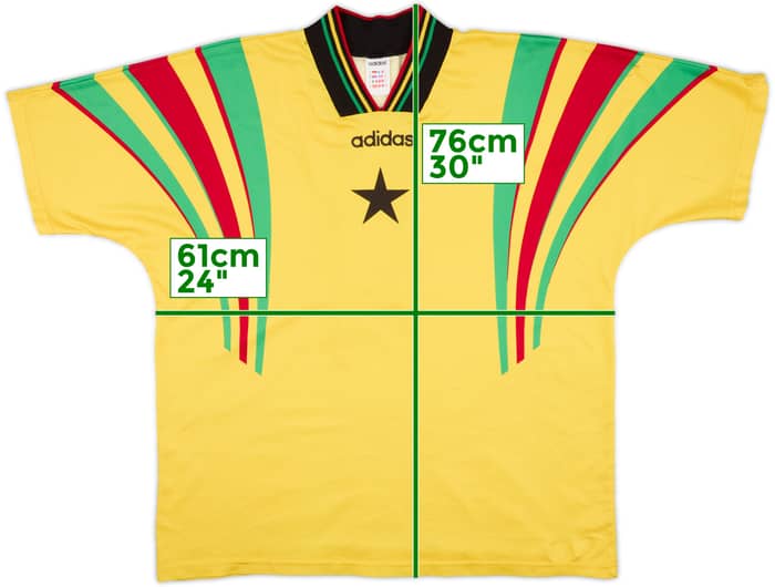1996-98 Ghana Home Shirt #5 - 7/10 - (XL)