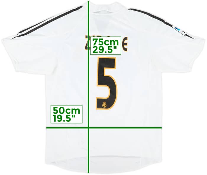 2004-05 Real Madrid Home Shirt Zidane #5 - 7/10 - (S)