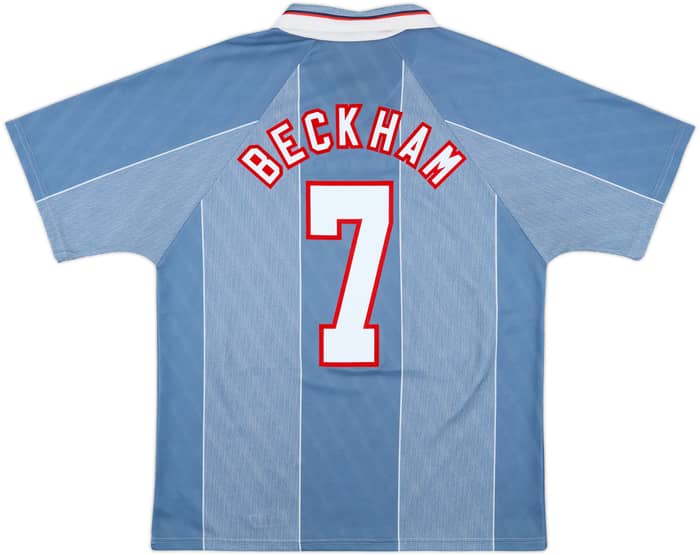 1996-97 England Away Shirt Beckham #7 - 9/10 - (L)