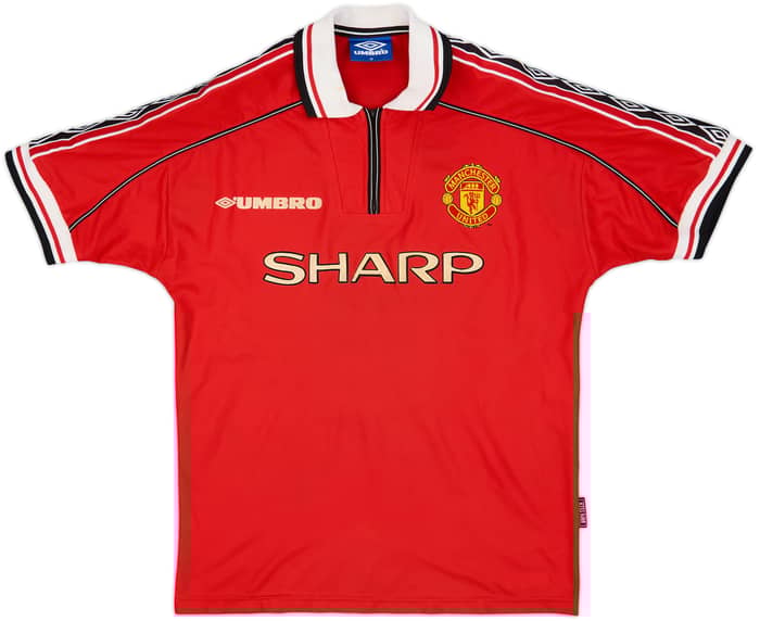 1998-00 Manchester United Home Shirt Beckham #7 - 6/10 - (M)
