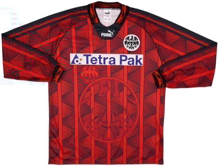 1995-96 Eintracht Frankfurt Home L/S Shirt Okocha #10 - 9/10 - (L)