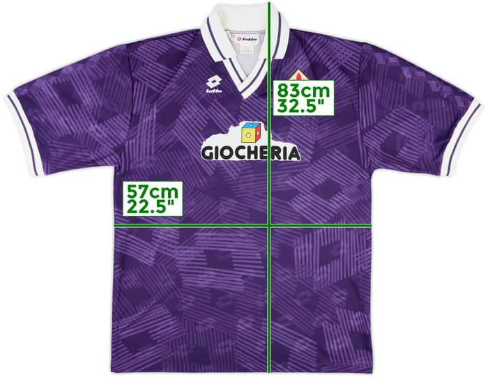 1991-92 Fiorentina Home Shirt #11 - 8/10 - (XL)