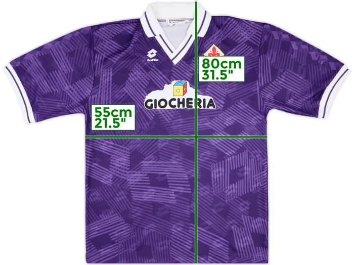 1991-92 Fiorentina Home Shirt #11 - 9/10 - (XL)