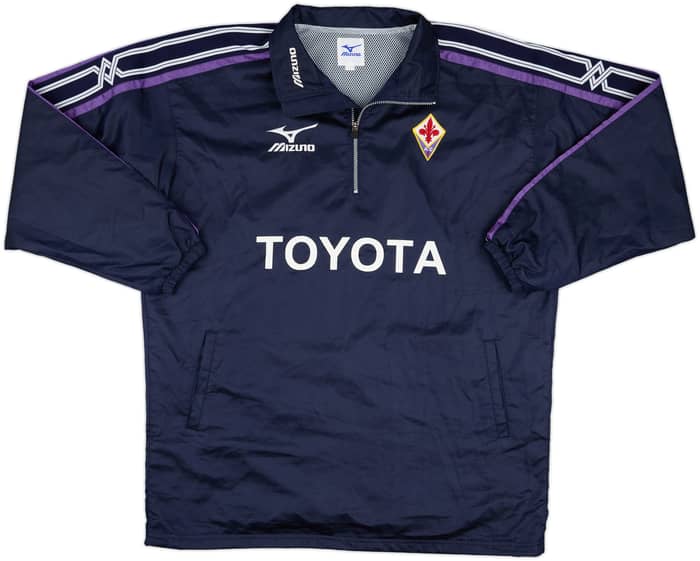 2001-02 Fiorentina Mizuno 1/4 Zip Drill Top - 7/10 - (XXL)
