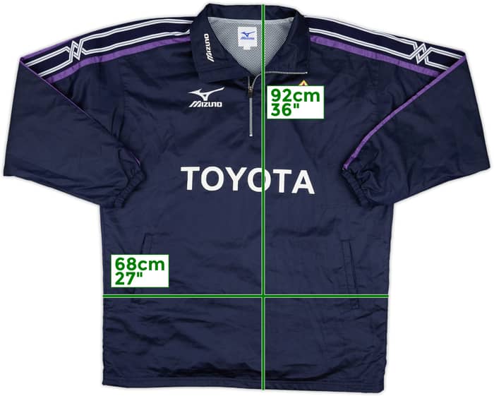 2001-02 Fiorentina Mizuno 1/4 Zip Drill Top - 7/10 - (XXL)