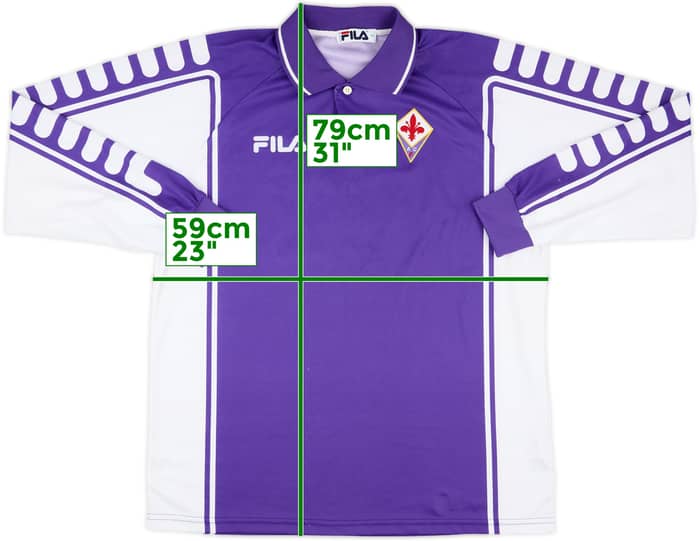 1999-00 Fiorentina Player Issue Home L/S Shirt #16 - 8/10 - (XL)