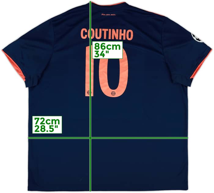2019-20 Bayern Munich Third Shirt Coutinho #10 - 9/10 - (3XL)