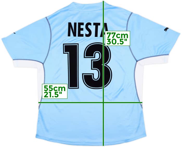 2001-02 Lazio Home Shirt Nesta #13 - 8/10 - (XXL)