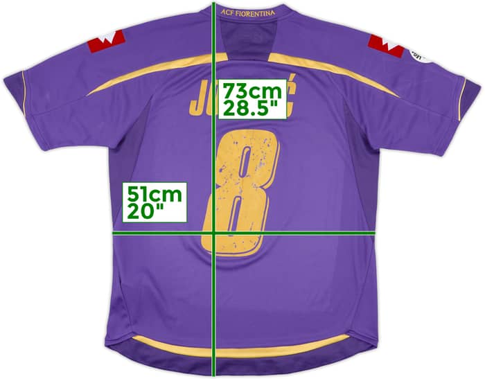 2009-10 Fiorentina Home Shirt Jovetic #8 - 5/10 - (L)