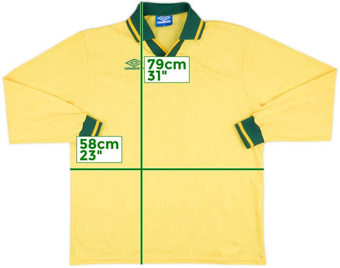 1990s Umbro Template L/S Shirt #9 - 9/10 - (XL)
