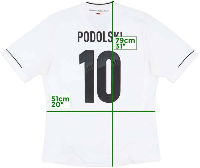 2012-13 Germany Home Shirt Podolski #10 - 4/10 - (L)
