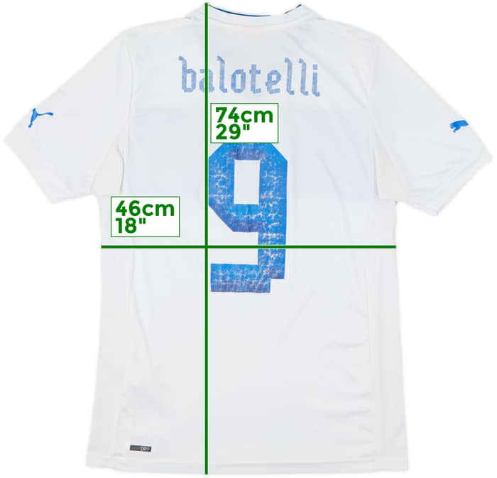 2012-13 Italy Away Shirt Balotelli #9 - 5/10 - (M)