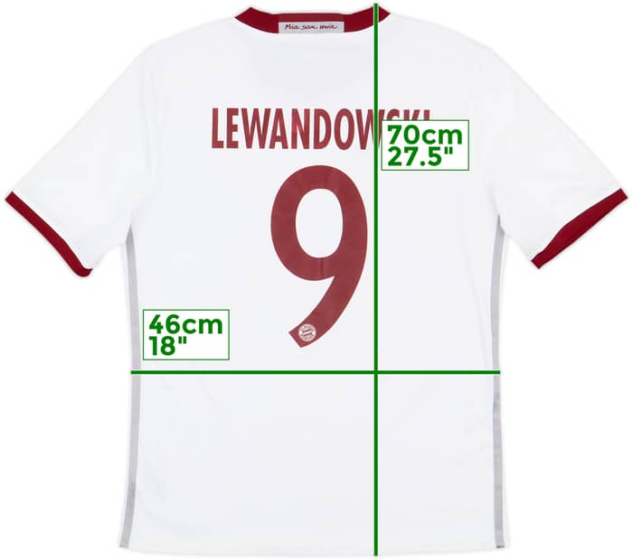 2016-17 Bayern Munich Third Shirt Lewandowski #9 - 8/10 - (XL.Boys)