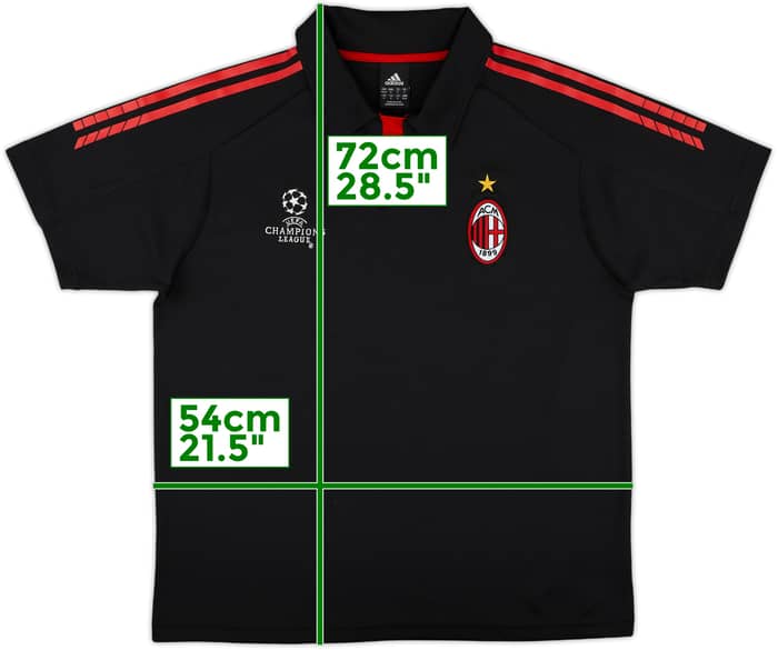 2005-06 AC Milan adidas CL Polo Shirt - 9/10 - (M)