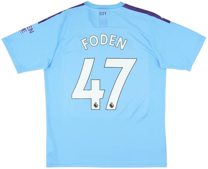 2019-20 Manchester City Home Shirt Foden #47 - 9/10 - (L)