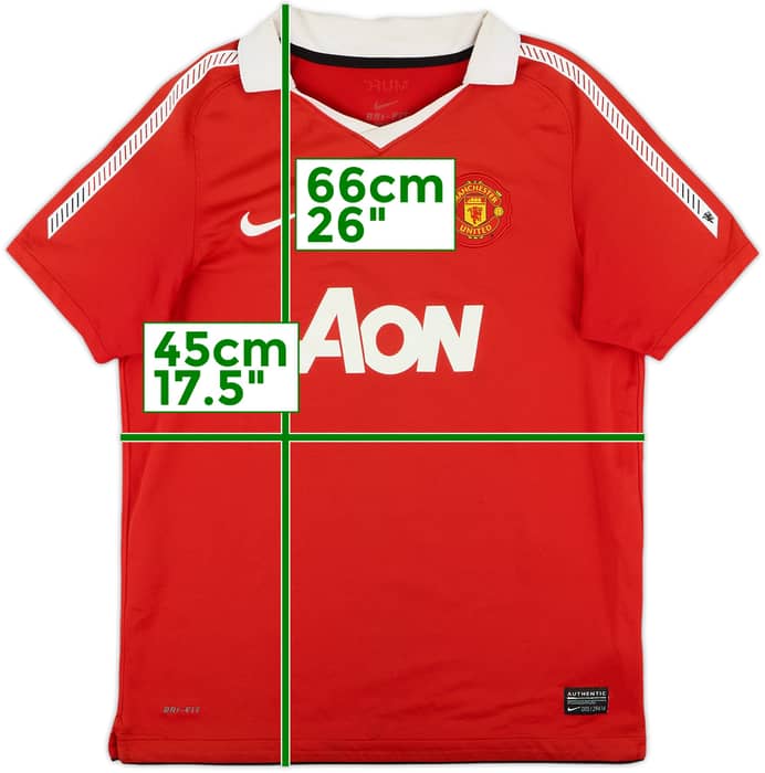 2010-11 Manchester United Home Shirt - 6/10 - (L.Boys)