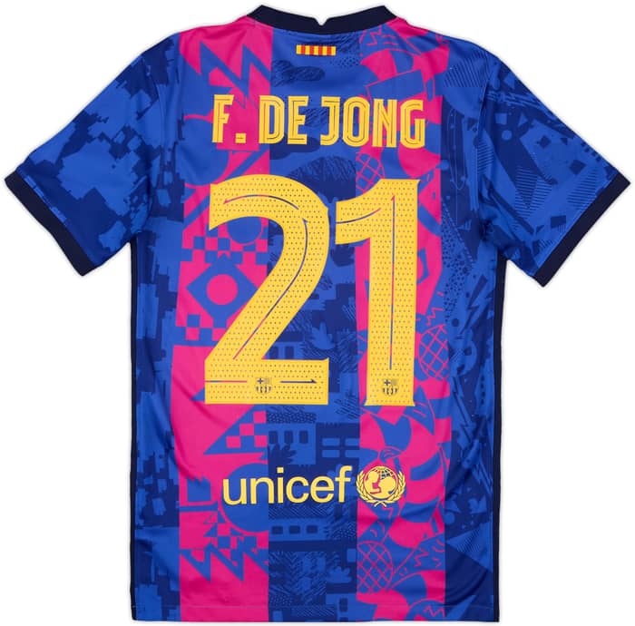 2021-22 Barcelona Third Shirt F.DeJong #21 - 9/10 - (XS)