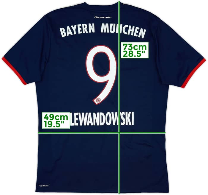 2017-18 Bayern Munich Away Shirt Lewandowski #9 - 8/10 - (M)