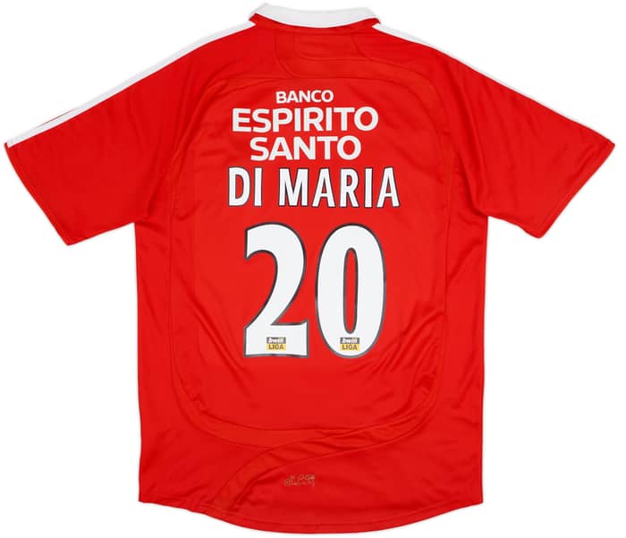 2007-08 Benfica Home Shirt Di Maria #20 - 8/10 - (L)