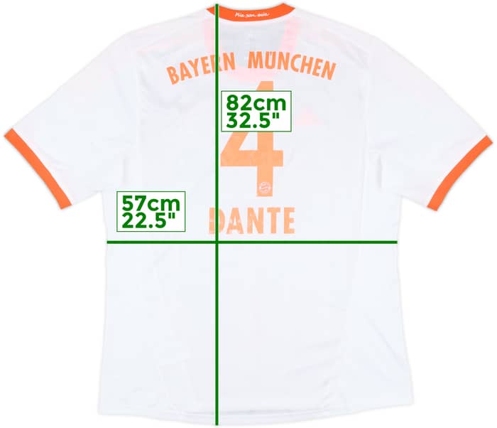 2012-13 Bayern Munich Away Shirt Dante #4 - 5/10 - (XL)