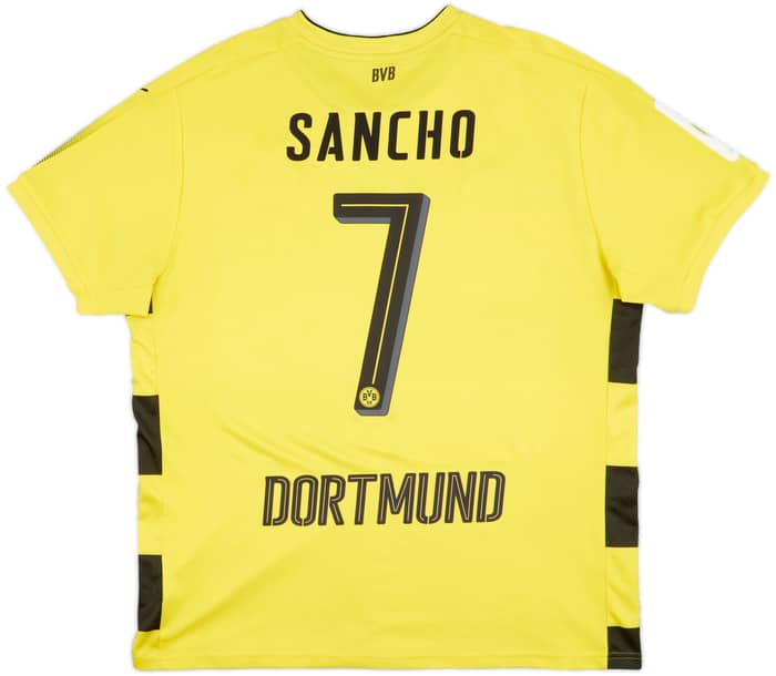 2017-18 Borussia Dortmund Home Shirt Sancho #7 - 8/10 - (XL)
