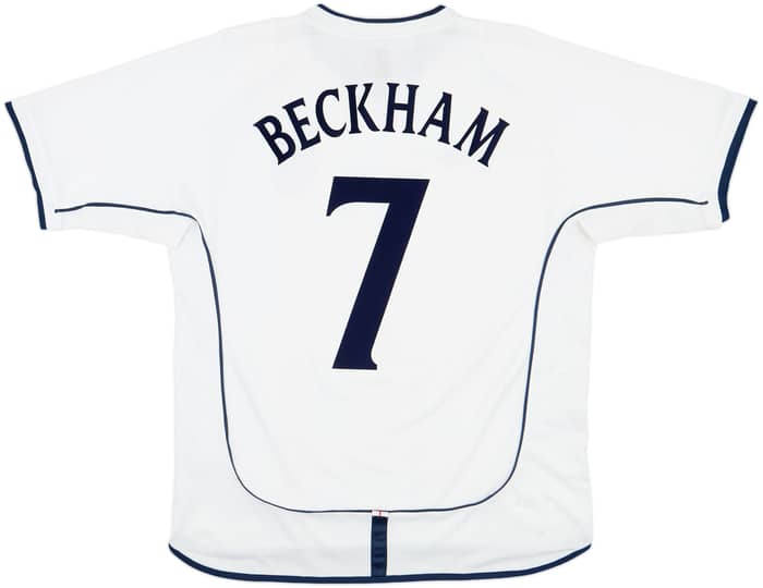 2001-03 England Home Shirt Beckham #7 - 5/10 - (XL)