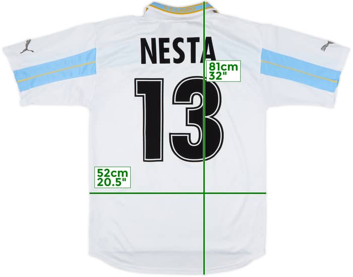 1999-00 Lazio Centenary Home Shirt Nesta #13 - 5/10 - (S)