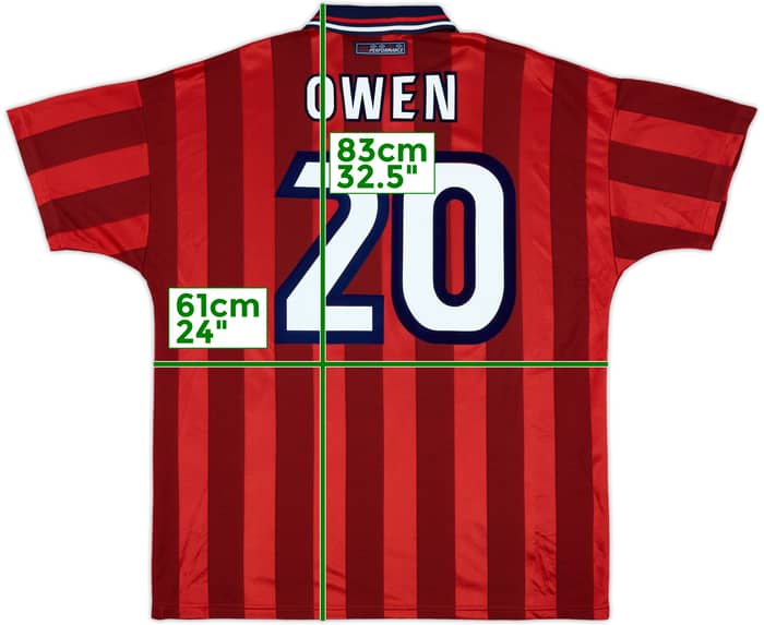 1997-99 England Away Shirt Owen #20 - 9/10 - (XL)
