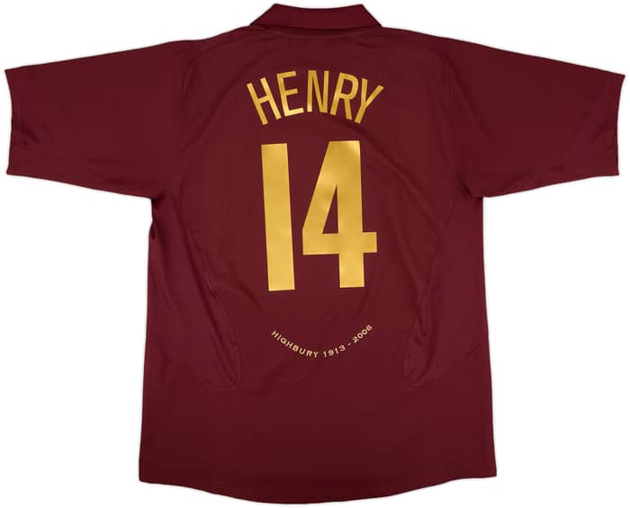 2005-06 Arsenal Home Shirt Henry #14 - 8/10 - (XL)
